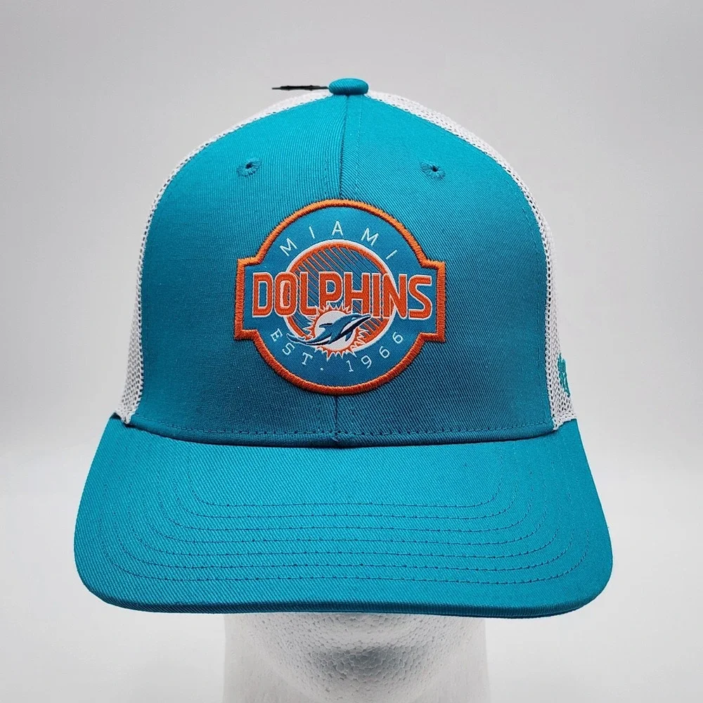 MIAMI DOLPHINS HAT‎ MESH TRUCKER NFL FOOTBALL LOGO AUTHENTIC TEAM CAP YOUTH
